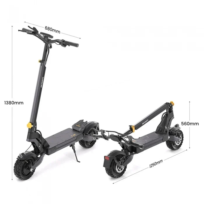 Ausom L2 faltbarer Elektroroller mit zwei Motoren, 2 × 800 W, 20 km/h, 48-V-Akku mit 15,6 Ah, 10 × 3-Zoll-Reifen, Reichweite 70 km — Foto 8