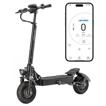 Halo Knight T104 faltbarer Elektroroller, 2 × 1200-W-Motoren, 52-V-Akku mit 21 Ah, 10-Zoll-Reifen, Höchstgeschwindigkeit 65 km/h — Foto 15