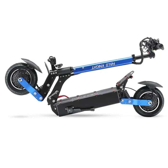Elektroroller Halo Knight T108, 10-Zoll-Straßenreifen, 2 × 1000-W-Motoren, Höchstgeschwindigkeit 65 km/h – Schwarz — Foto 3
