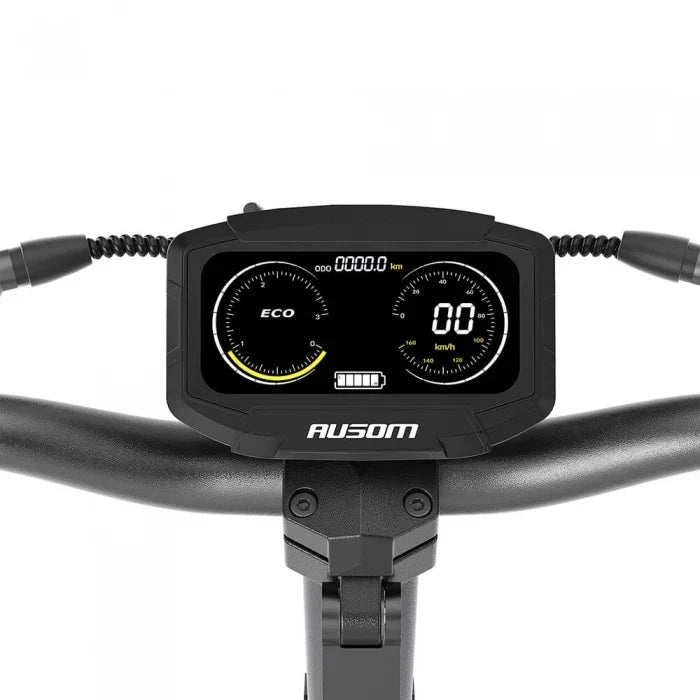 Faltbarer Elektroroller Ausom DT2 Pro, 2 × 1100 W, 68 km/h, 52-V-Akku mit 23,4 Ah, Fahrwerkstechnologie aus der Luftfahrt — Foto 7